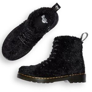 Dr. Marten Juniors New 1460 Pascal Tinsel Fur Lace Up Boots